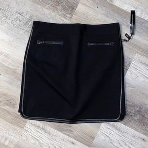 NW with tags:Black leather lined skirt